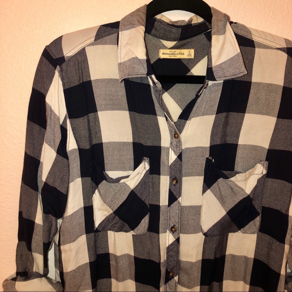 A&F Blue Plaid - Picture 2 of 5